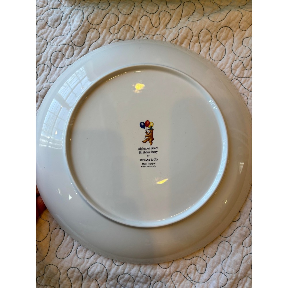 Tiffany & Co Birthday Bears Porcelain Plate with Box Made in Japan 1997 - Picture 5 of 7
